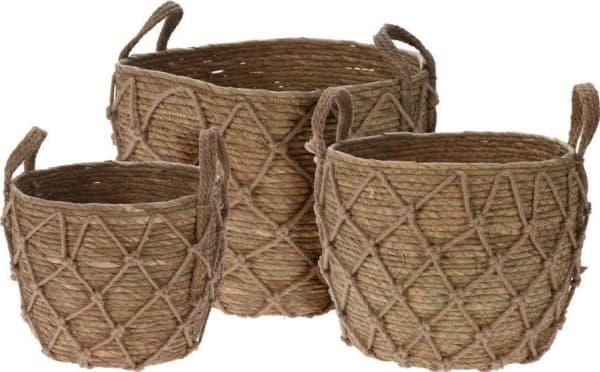 H&S Decoration jute oppbevaringskurver