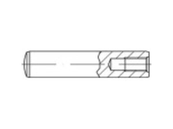 TOOLCRAFT TO-9979362 Sylinterin sauma (Ø x L) 20 mm x 45 mm M10 Teräs 25 kpl