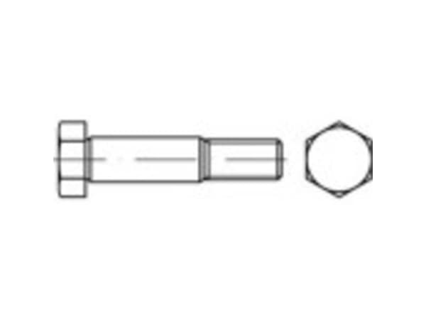 TOOLCRAFT TO-9975093 Kuusiokoloruuvit M30 100 mm Ulkoinen kuusio DIN 609 Teräs 5 kpl