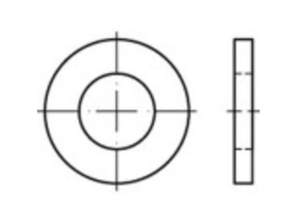 Mellemlægsskive 80 mm 110 mm Stål Galvaniseret 5 stk TOOLCRAFT TO-9978861