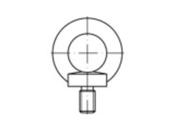 TOOLCRAFT TO-9985803 Rengasruuvit M16 DIN 580 Ruostumaton teräs A2 5 kpl