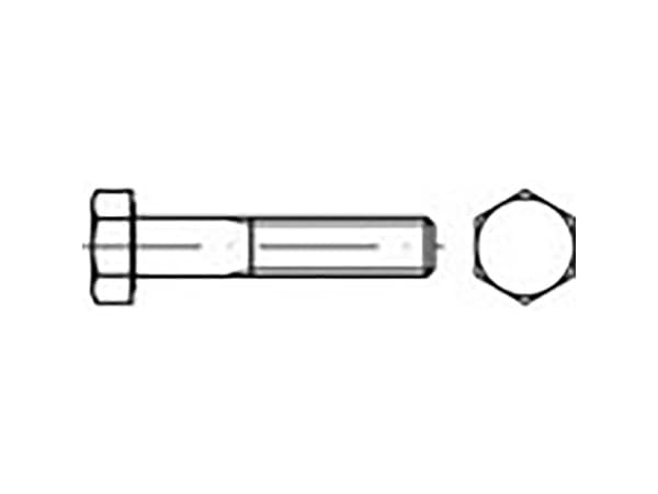 TOOLCRAFT TO-9985452 Sekskantsskrue M24 120 mm Udvendig sekskant DIN 931 Rustfrit stål V4A A4 10 stk