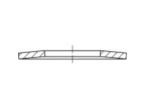 TOOLCRAFT TO-9979068 Tallriksfjädrar Innerdiameter: 71 mm DIN 2093 Fjäderstål 5 st