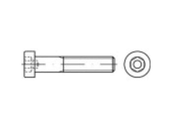 TOOLCRAFT TO-9977799 Cylinderskruer M24 45 mm Indvendig sekskant DIN 6912 Stål 25 stk