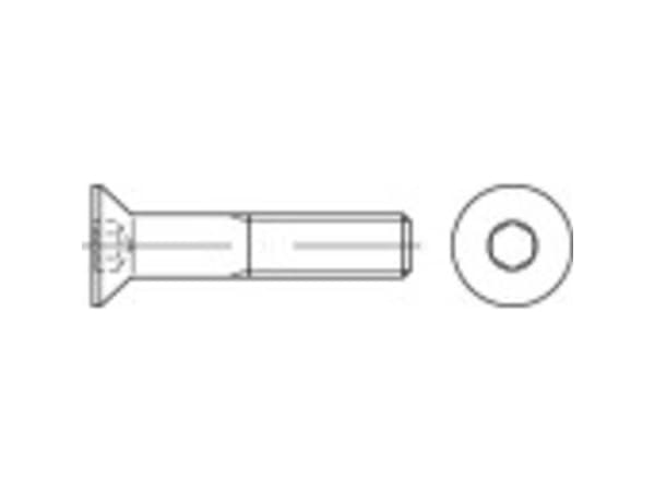 TOOLCRAFT TO-9990060 Senkkiruuvit M16 90 mm kuusiokolo ruostumaton teräs A4 25 kpl