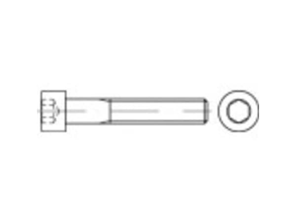 TOOLCRAFT TO-9986352 Cylinderskruer M16 80 mm Indvendig sekskant DIN 912 Rustfrit stål A4 25 stk