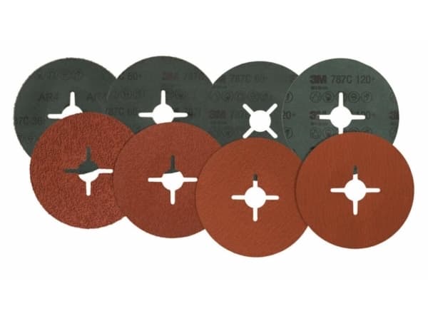 3M 7100099788, Slipeskive, Aluminium, Rustfritt stål, Ceramic fibre, 12000 RPM, Rød, Rund