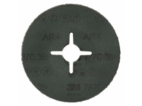 3M 7100099788, Slipeskive, Aluminium, Rustfritt stål, Ceramic fibre, 12000 RPM, Rød, Rund