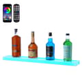 Miniatyrbild 1 av 9: Väggmonterad LED-spritflaskedisplay, Hemmabarhylla 30", 1-stegs design, Elegant belysning