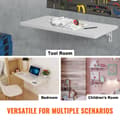 Miniatyrbild 6 av 9: Väggmonterat hopfällbart laptopbord, 31,5x15,75 tum, skrivbord för hemmakontor, platsbesparande design, lätt att installera