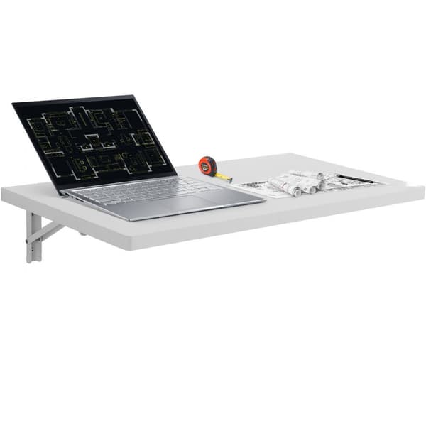 Väggmonterat hopfällbart laptopbord, 31,5x15,75 tum, skrivbord för hemmakontor, platsbesparande design, lätt att installera