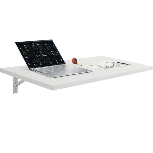 Vægmonteret flydende klapbord, laptop skrivebord, hjemme kontor, 100x50 cm, pladsbesparende design