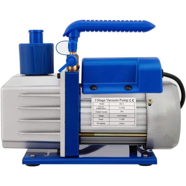 Tyhjiökammiosarja 5 Gal, 5CFM, 1/3HP Yksivaiheinen Pumpulla, Tehokas Tyhjöpumppu