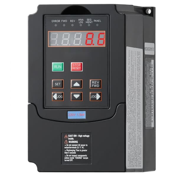 VFD 2HP, 1,5KW, 7,5Ampere 220V, 1 eller 3-faset indgang, 3-faset udgang, 0-400Hz, effektiv motorstyring