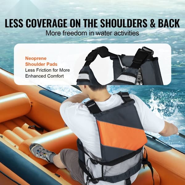 Vattensport flytväst PFD 80N, unisex, säker och bekväm flytväst för män och kvinnor