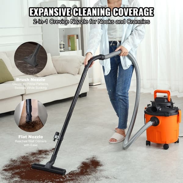 Våt/Torr Städsug 18L 6 Peak HP, Komplett Med Munstycken och Tillbehör, Orange