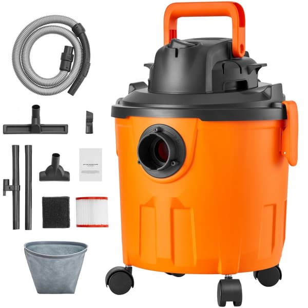 Våt/Torr Städsug 18L 6 Peak HP, Komplett Med Munstycken och Tillbehör, Orange