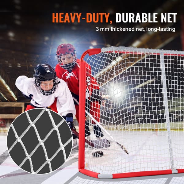 Ungdoms Gatehockeynät Inomhus Utomhus Stål Hockeymål för Barn 54"x44"