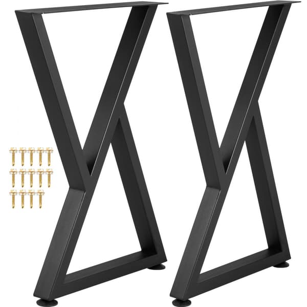 Z-muotoiset metalliset pöydän jalat, 28"x18" ruokapöydän jalat, 2 kpl, kestävä ja tyylikäs suunnittelu