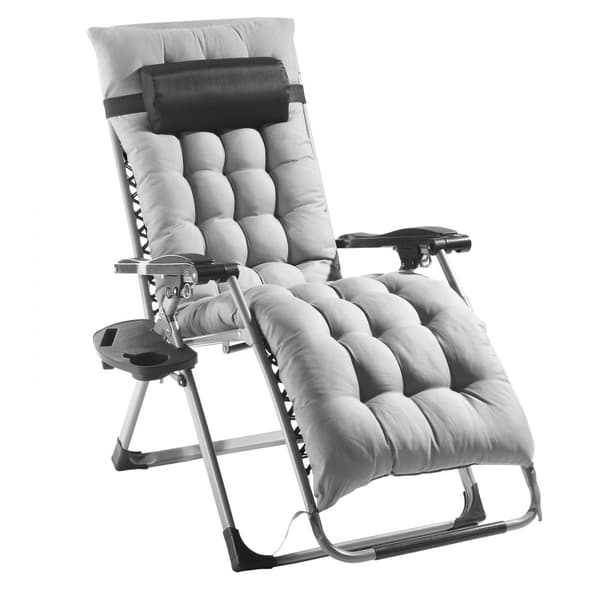 Zero Gravity stol 26", komfortabel hvilestol til indendørs og udendørs brug, ergonomisk design