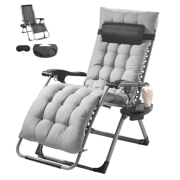 Zero Gravity stol 26", komfortabel hvilestol til indendørs og udendørs brug, ergonomisk design