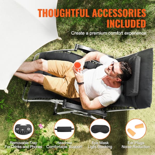 Nollgravitationstol 33", Nollgravitation Recliner Loungestol för inomhus och utomhus