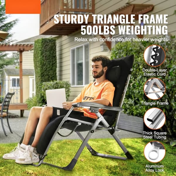 Nollgravitationstol 33", Nollgravitation Recliner Loungestol för inomhus och utomhus