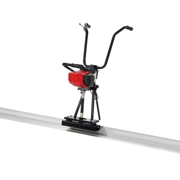 Gasbeton Power Screed, 2445 mm aluminiumsplade, lige kantstangsæt, 4-takts vibrerende cementfinisher, højdejusterbare håndtag, effektiv byggeri
