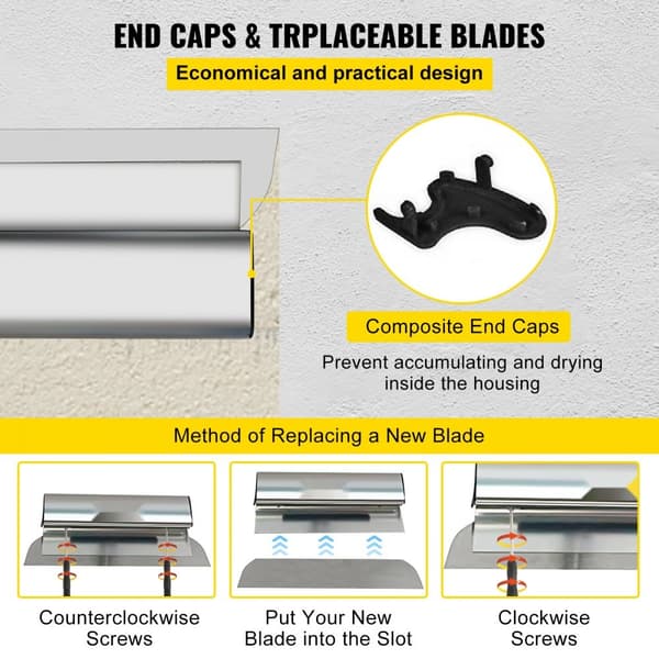 Gipsplader Skimming Blade Kitty Knife Combo 10/16/24 tommer, Finishing Spartelværktøj, Effektiv, Holdbar, Professionelt værktøj