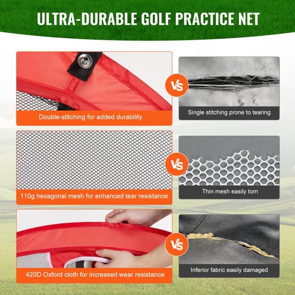Pop Up -golfin harjoitusverkko, kannettava sisä- ja ulkokäyttöön, maali ja kantolaukku, takapihalle, golfharjoittelu
