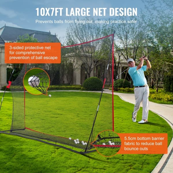 Golf-harjoitusverkko 10,8 x 7 jalkaa, kannettava sisä- ja ulkokäyttöön, henkilökohtainen kotigolfverkko