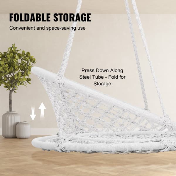 Hängmatta Macramé Hänggungstol för inomhus och utomhus, bekväm och stilren design