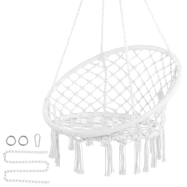 Hängmatta Macramé Hänggungstol för inomhus och utomhus, bekväm och stilren design