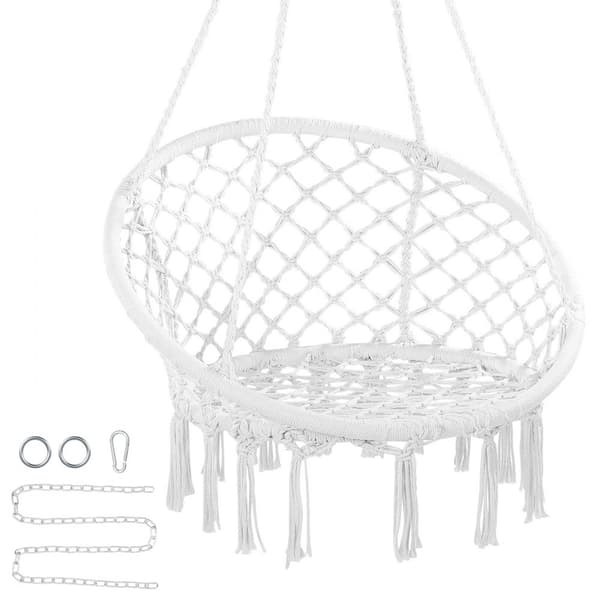 Hängmatta Macramé Hänggungstol för inomhus och utomhus, bekväm och stilren design