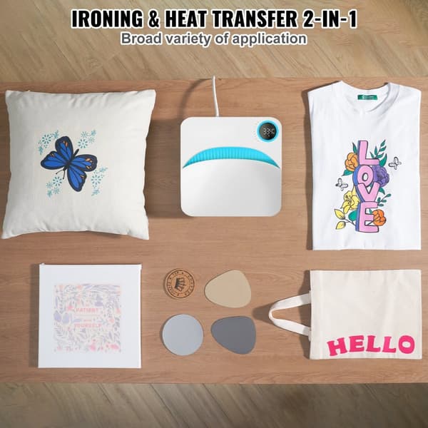 Lämpöprässi 9 x 9, kannettava Easy Press, sublimointi siirtotulostus, DIY T-paita, kompakti muotoilu