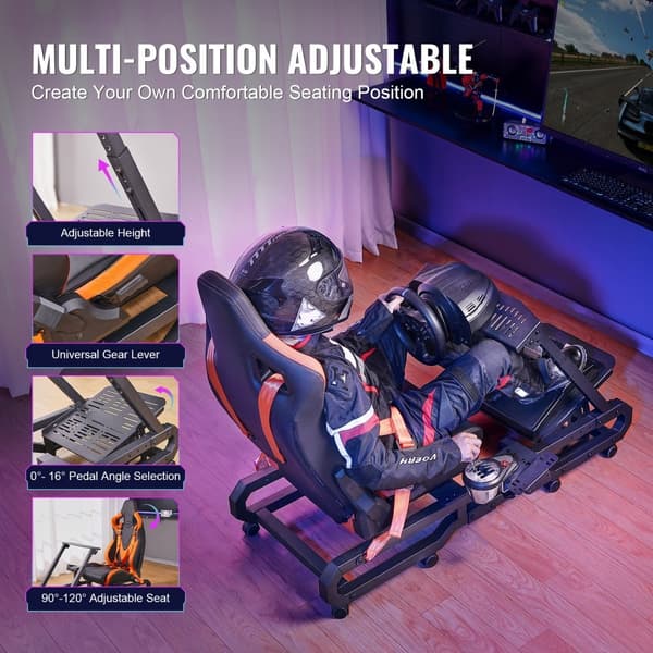 Robust Racing Hjulstativ til Logitech G923/G920/G29, Maksimal Last 150 kg, Holdbart Design