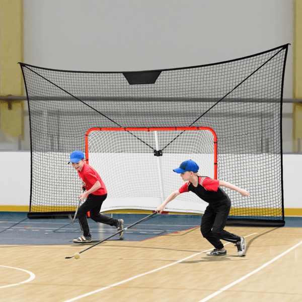 Hockeymål bagstopnet, street hockey sport målretning, udendørs 12x7FT, holdbart net, nem opsætning