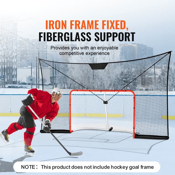 Hockeymål bagstopnet, street hockey sport målretning, udendørs 12x7FT, holdbart net, nem opsætning