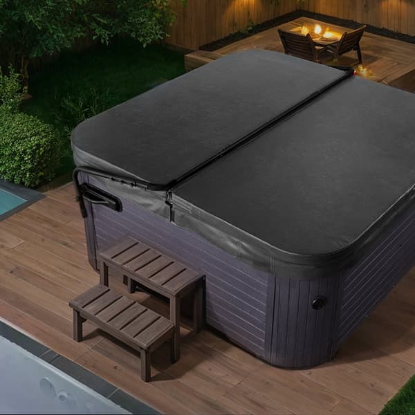 Hottub Lock, Spakåpa Lyft, Justerbar Höjd 31,5" - 41,3", Bredd 69" - 100,5", Enkel Installation på Båda Sidor