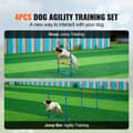 Miniatyrbillede 2 af 9: Hunde Agility Træningsudstyr Sæt 4 Stk. Hække og Hoppering Forhindringer, Holdbart og Justerbart