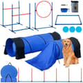 Miniatyrbillede 1 af 9: Hunde Agility Træningsudstyr 7 STK Sæt med Hurdler, 2 Tunneler, Jump Ring, Holdbart & Let at Bruge
