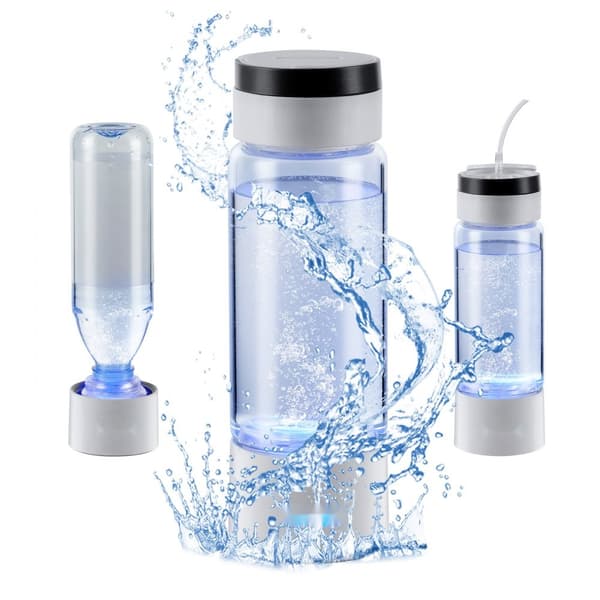 Hydrogen Vandflaske Generator, 380 ml, Bærbar Ionisator med SPE Teknologi, Hydrogenrigt Vand, Effektiv og Praktisk