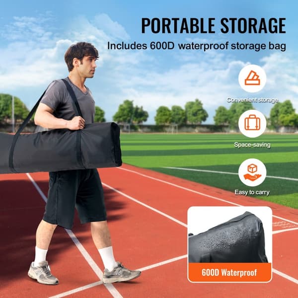 Bärbar Baseballskärm för Batting Cage, 7x4 ft, Säkerhetsskärm för Softball, Skydd för Kropp med Bärväska