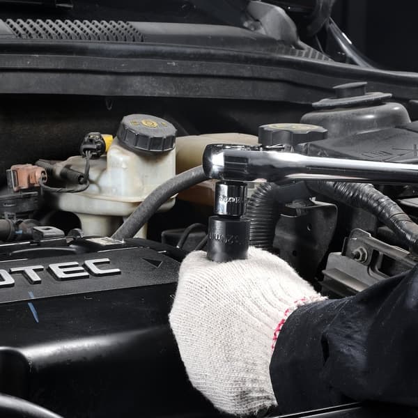 Impact sockets sæt 14 stk. 6-punkts 3/8” drive, bit ratchet værktøj kit med kasse, holdbar kvalitet