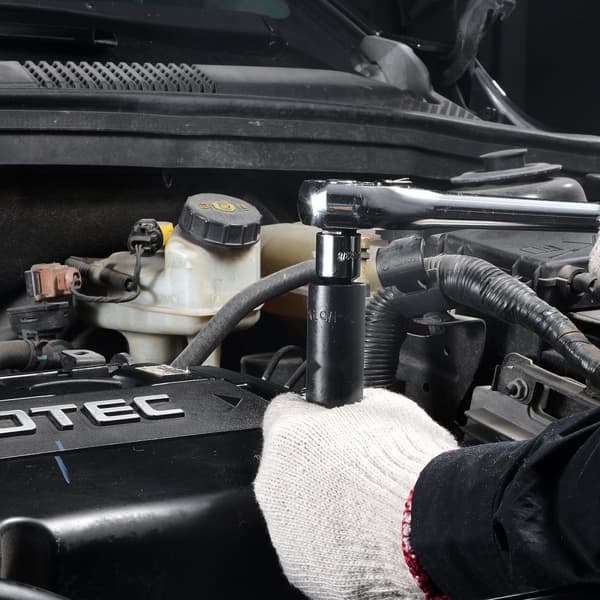 Slagnøglesæt 15 dele, 6-punkts 3/8" drive, bits ratchet værktøjssæt med kasse