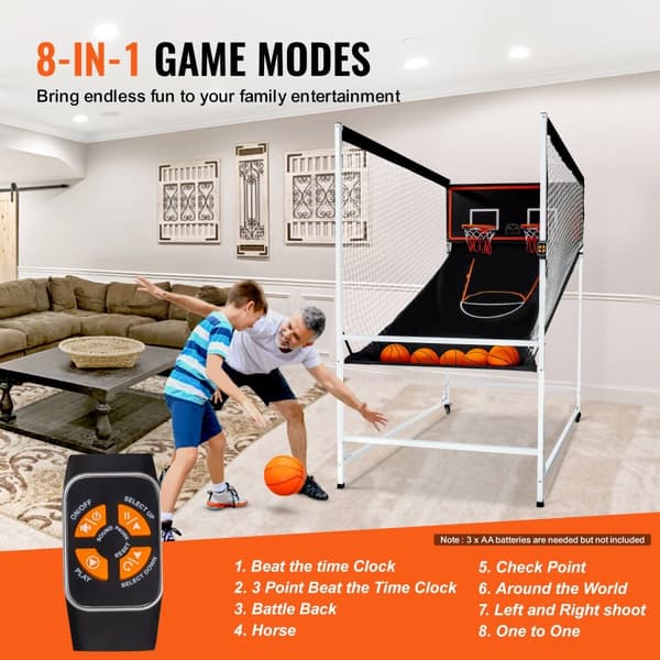 Inomhus Dubbelshot Arcade-spel med Järnbur, 2 Spelare, 5 Bollar