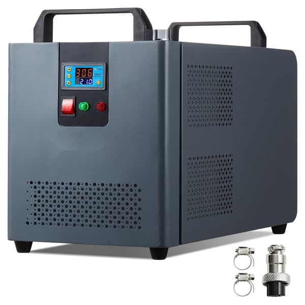 Industriel vandkøler, laserchiller, kølesystem med indbygget kompressor, 12L vandtankkapacitet, 7,2L/min maksimalt flow, 200W