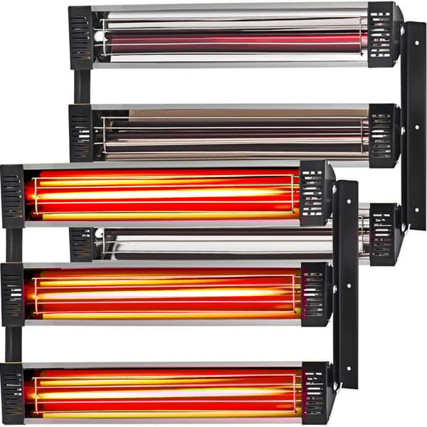 Infraröd spraykabinslampa för lackering, 2 set, 3000 W, snabb uppvärmning, energieffektiv