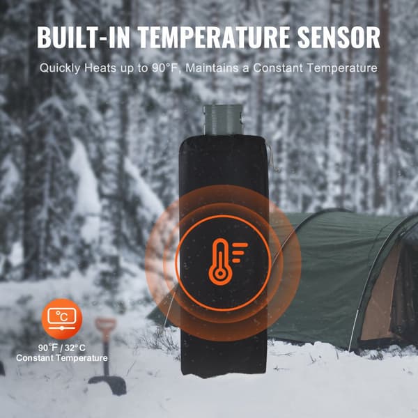 Isoleret båndstil gascylindervarmer til 100 lbs gastanke, 280W, 90 ℉, energieffektiv opvarmning, holdbar konstruktion