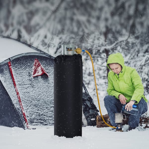 Isoleret båndstil gascylindervarmer til 100 lbs gastanke, 280W, 90 ℉, energieffektiv opvarmning, holdbar konstruktion